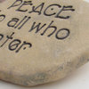 Peace To All Who Enter, Buddha Statuary, Zen Quote, Garden Art, Rustic Sign