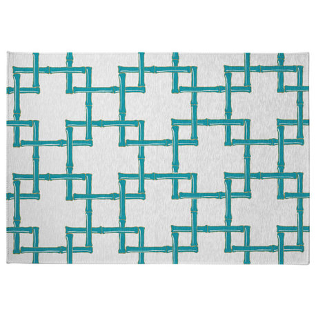 Bamboo Spring Chenille Rug, Explorer Blue, 5'x7'