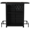 Furniture of America Lionna Contemporary Metal Storage Bar Table in Black