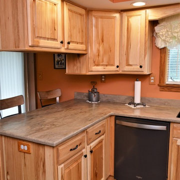 Kingsbury, IN. Haas Signature Collection. Natural Rustic Hickory Kitchen