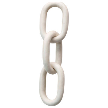 13" Decorative Marble Chain Link Figurine