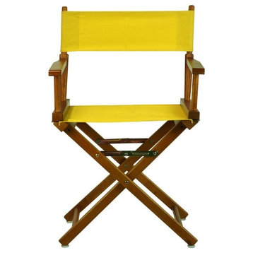 18" Director's Chair, Honey Oak Frame, Gold Canvas