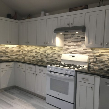 KITCHEN - Backsplash - Linear Mosaic Marble, Stone, Metal