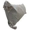Silver Gray Traditional Textured Medallion Throw Pillow, 14" X 36"