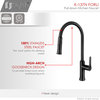 STYLISH Single Handle Pull Down Matte Black Kitchen Faucet