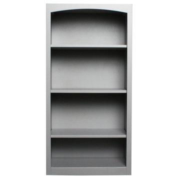 Solid Wood Bookcase, 48"x24", Storm Gray
