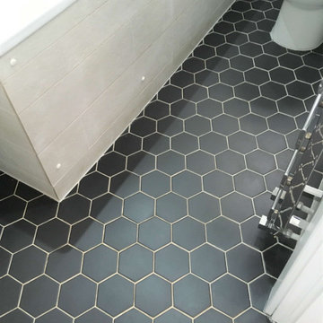 Encaustic Tiled Bathroom Floor Renovated Twickenham