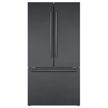 BOSCH 800 Series French Door Bottom Mount Refrigerator 36" Black stainless steel