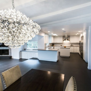 High vaulted ceiling.