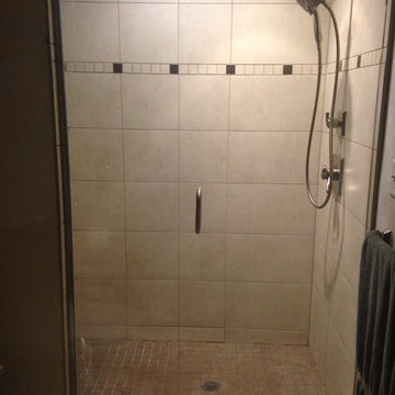 Pivot Door and Fixed Inline Panel