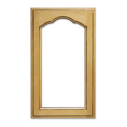 Palermo Glass Cabinet Door from CabinetNow.com shown in Maple - Kitchen Cabinetry