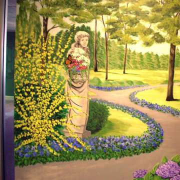 RETIREMENT HOME MURAL - DINING ROOM HALLWAY - 9' HIGH X 90' LONG