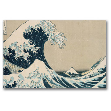 'The Great Wave' Canvas Art by Kanagawa-Katsushika Hokusai