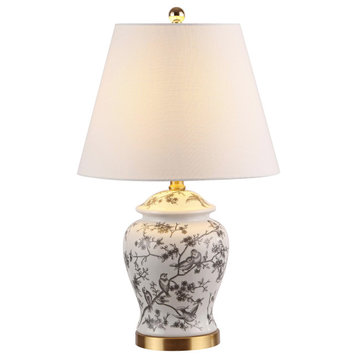 JONATHAN Y Lighting JYL3005 Penelope 22" Tall LED Vase Table Lamp - Gray /