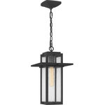 Quoizel - Quoizel RDL1909MB One Light Outdoor Hanging Lantern Randall Mottled Black - Create a lasting impression with the Randall collection of outdoor lanterns. Clear seeded glass panels are enclosed in a classic rectangular Mottled Black frame, providing life-long style and durability. Randall comes in many options including a hanging lantern, wall lanterns, and a post lantern to round out your home`s exterior.