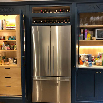 Stunning classic dark blue kitchen with a cafe style feel