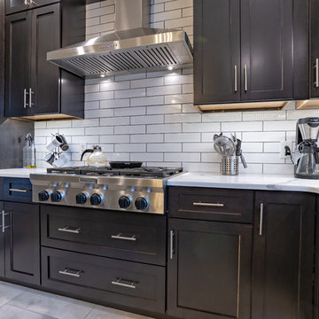 Elegant Dark Shaker Kitchen by John Cisneros