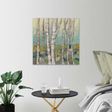 "Kaleidoscope Birches II" Painting Print on Wrapped Canvas
