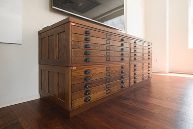 Refinished Antique Flat File Cabinets