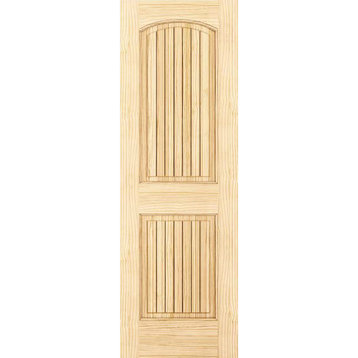 Kimberly Bay Interior Door, Colonial 2-Panel Arch, V-Grooves, 1.375"x28"x80"