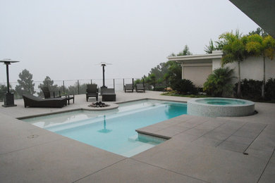 Trendy pool photo in Los Angeles