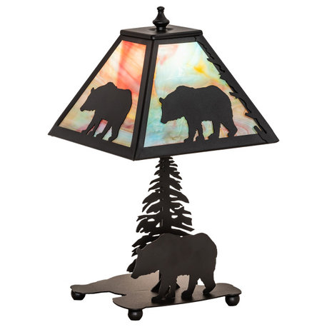 15" High Lone Bear Accent Lamp