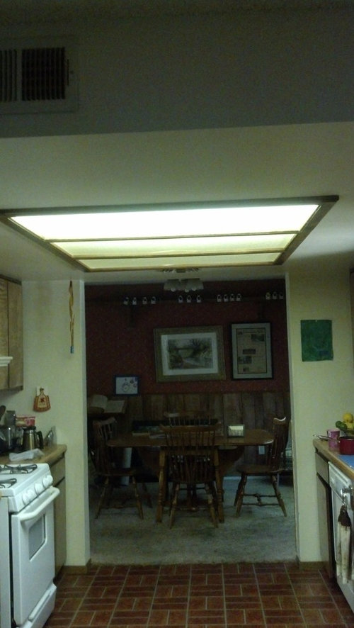 updating 80s kitchen lighting