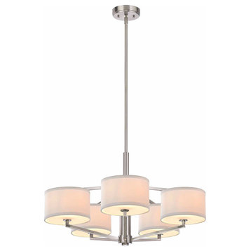 Dolan Designs Monaco 5 Light Chandelier in Satin Nickel