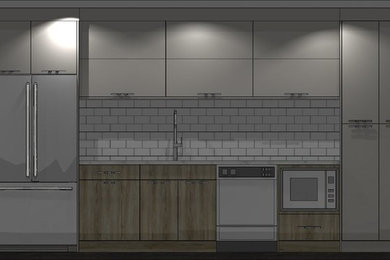 Example of a danish kitchen design in Vancouver