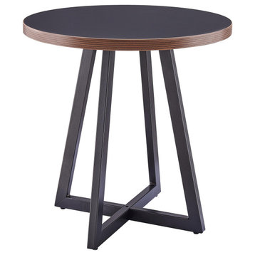 Courtdale Round End Table, Gliese Brown, Black