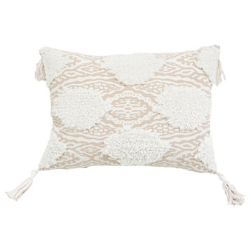 Maya Medallion Corded Embroidered Decorative Pillow