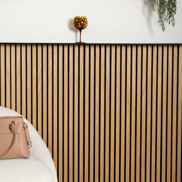 3D Acoustic Slat Golden Oak Wood Wall Panel - SoundPanel