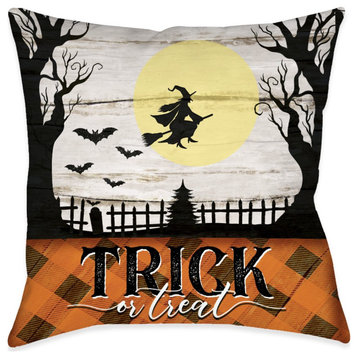 Trick or Treat Outdoor Pillow, 18"x18"