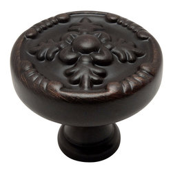 Cosmas - Cabinet Round Knob, 1-1/4" Diameter, Set of 25, Oil Rubbed Bronze - Cabinet And Drawer Knobs