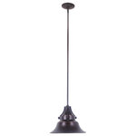 Craftmade - Craftmade Outdoor Union Small Pendant, Oiled Bronze Gilded - Designed to replicate vintage industrial lights, the Union is classic Americana for your home. Uncluttered and clean, the beautifully gilded bronze finish shines bright. The Union looks great indoors and in commercial applications. Choose from an array of sizes and mounting options and this timeless light will illuminate your home and warm your space for the long haul.
