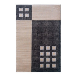 Linon Home Decor - Linon Milan Area Rug - Black / Sand - RUG-MN1323 - Rugs