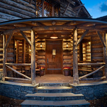log cabin porch