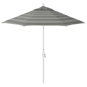 9' Patio Umbrella White Pole Fiberglass Ribs Collar Tilt Pacific Premium, Wellfleet Steel