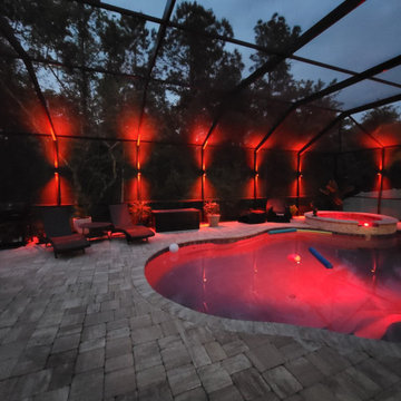 RGBW Pool enclosure lighting
