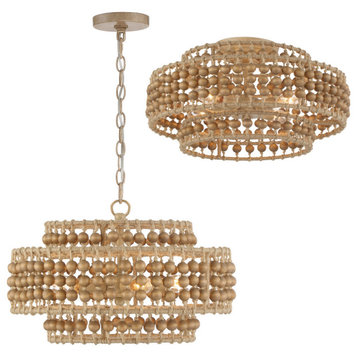 Crystorama Silas 3-Light Chandelier Burnished Silver
