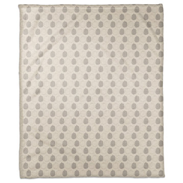 Gray Pumpkin Pattern 50x60 Coral Fleece Blanket