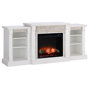 Silas Electric Fireplace With Bookcases
