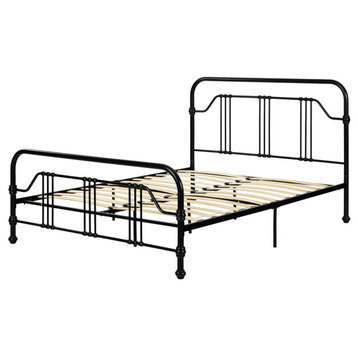 Balka Platform Metal Bed, Black