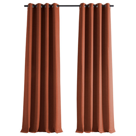 Persimmon Bellino Grommet Blackout Room Darkening Curtain Single Panel, 50"x96"