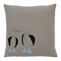 k studio - Galapagos Blue Footed Boobie Pillow - Decorative Pillows