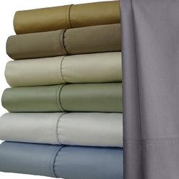 Royal Tradition - 22" Deep Pocket 4PC 1000 TC Solid Sheet Set - Sheet And Pillowcase Sets