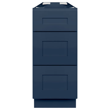 12" Bathroom Vanity Drawer Base CabinetDanbury Blue by LessCare