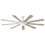 HInkley - Hinkley Turbine 80" Integrated LED Indoor/Outdoor Ceiling Fan, Chalk White - Turbine is a robust nine-blade fan, offering a clean look and excellent breeze. Its sleek blades accentuate all spaces, available in a variety of finishes. Complemented by a beautiful etched opal shade, Turbine boasts modern functionality. Versatile in style and form, Turbine appeals to both interior and outdoor living spaces.