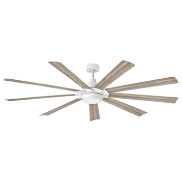 Hinkley Turbine 80" Integrated LED Indoor/Outdoor Ceiling Fan, Chalk White
