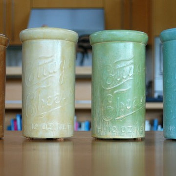 Concrete candle holders